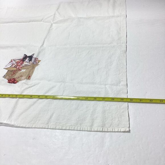 Cat Kitchen Dishtowel Lot of 2 Christmas Cat In box World Market Cats Towel - Picture 10 of 10